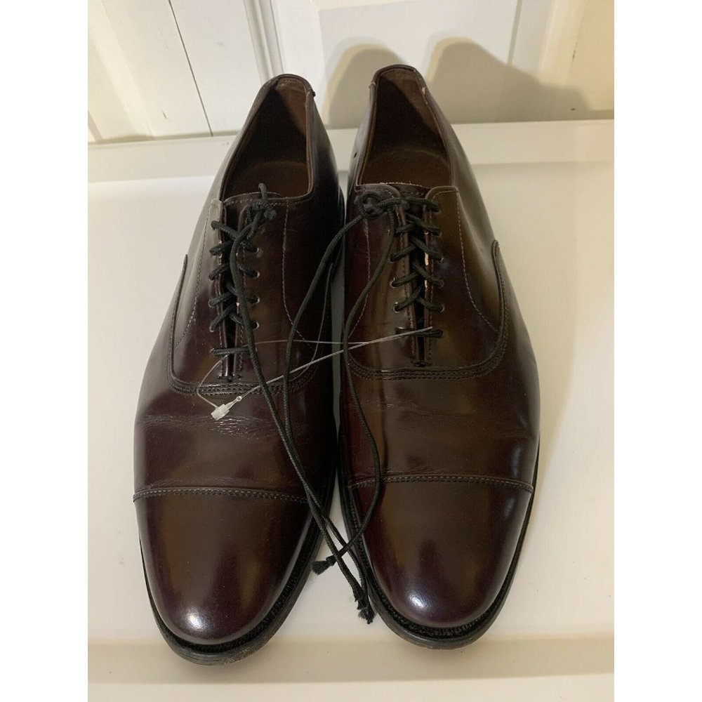 Allen Edmonds "PARK AVENUE" Men's Sz 8D Cap Oxfords‎ USA Burgundy